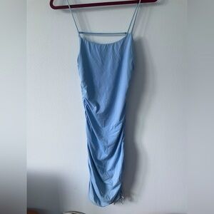 Better Be Baby Blue Ruched Bodycon Dress